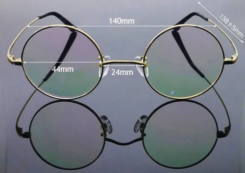 Vista 4 de Agstum Marco de gafas ópticas redondas retro de titanio puro 44-24-140