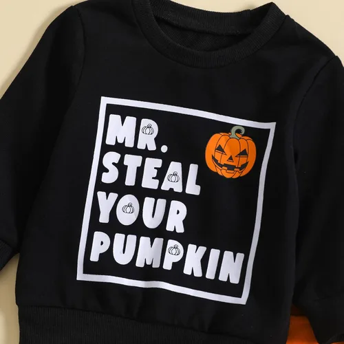Vista 27 de Karwuiio Conjunto de disfraz de Halloween para bebé, sudadera de manga larga y pantalones para otoño