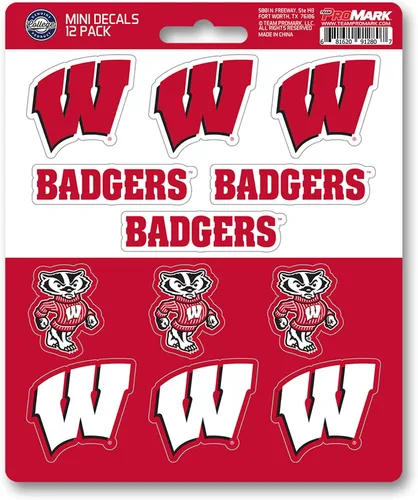 Vista 3 de FANMATS NCAA - Juego de calcomanías unisex para adolescentes, paquete mini de 12