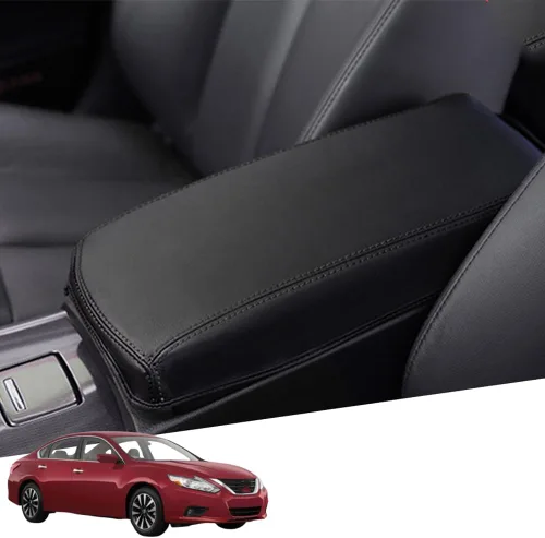 Vista 79 de Great-luck Funda de cuero para consola central, almohadilla para reposabrazos, accesorios de cubierta de caja (costuras rojas) para BMW X1 2023 2024