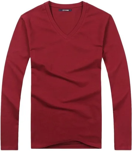 Vista 26 de XUDIAN. Camiseta de manga larga para hombre, cuello redondo