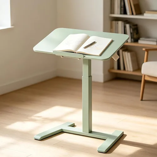 Vista 9 de Escritorio con ruedas para niños, 24 x 16 pulgadas, ajustable Blanco crema
