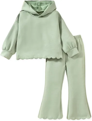 Vista 11 de Aalizzwell Conjunto de sudadera para niña pequeña 2-5T Rosa