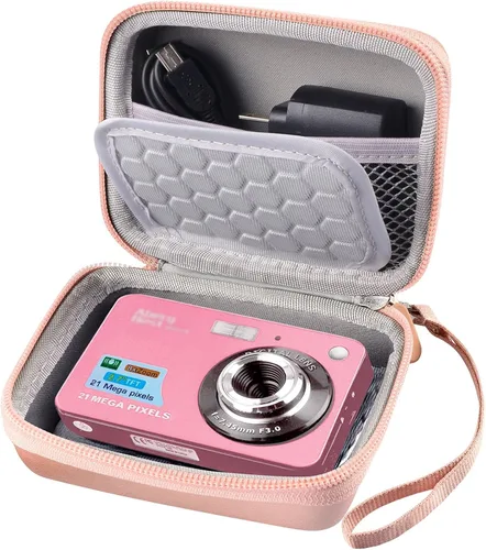 Vista 2 de Boobowl Funda para cámara digital compatible con AbergBest 21 Mega Pixels 2.7 pulgadas LCD recargable HD/para Kodak Pixpro + funda compatible