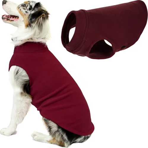 Vista 6 de Gooby - Chaleco de Vellón Elástico, Chaleco de Vellón Tipo Pullover Chaqueta Suéter para Perros, Azul Argyle, Extra Pequeño