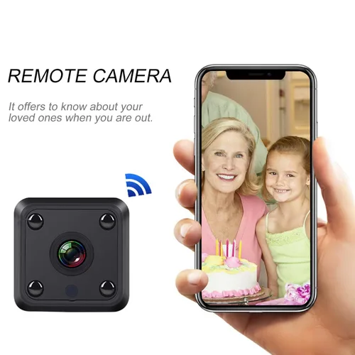 Vista 5 de HEALLILY 1080P Wireless HD Camera 155 Wide Angle Camera Mini Sensor Night Vision Camera Portable Security Camera