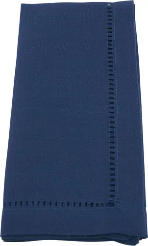 Vista 19 de SARO LIFESTYLE Servilleta de cóctel con borde cosido (juego de 12), negro, 6"x6