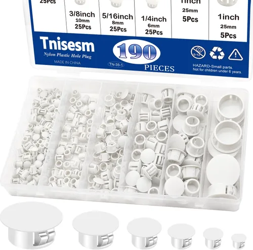 Vista 7 de Tnisesm 65 piezas 6 tamaños Tapones de goma negros para agujeros redondos, tapones de silicona, 1" 3/4" 5/8" 1/2" 3/8" 1/4" tapones de agujero