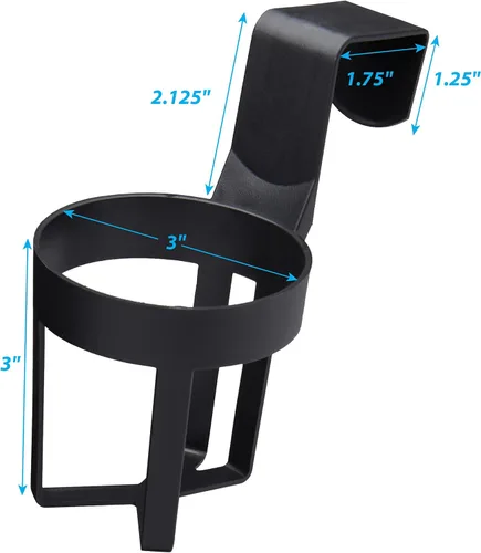 Vista 4 de Custom Accessories Portavasos pequeño 92206 de color negro (Paquete doble)