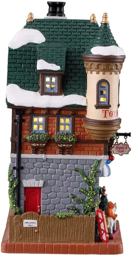 Vista 2 de Lemax Lista de Santas de la aldea de Navidad con batería Led