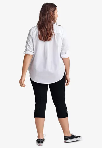 Vista 3 de Ellos Dobladillo capri con cordones de talla grande para mujer