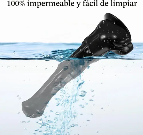 Vista 4 de Consolador de caballo, consoladores de animales suaves y realistas de 9.8 pulgadas con potentes ventosas, juguete sexual anal para adultos
