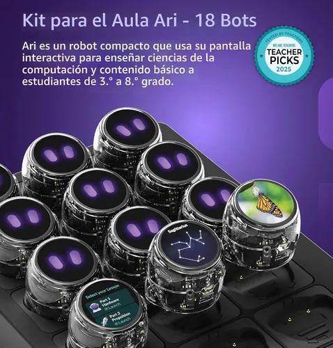 Vista 4 de Ozobot Ari 18 Bot Classroom Kit Edades 8-14 Codificación STEM para escuelas