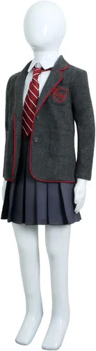 Vista 2 de Matilda - Disfraz musical para niñas, uniforme escolar, traje de cosplay para adultos con medias para Halloween