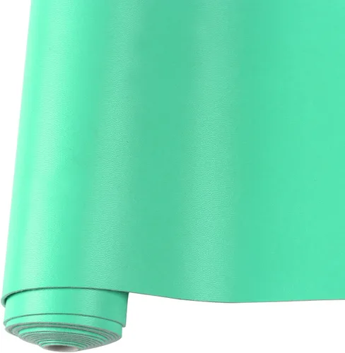 Vista 9 de Rollo de hojas de cuero sintético liso de color sólido 12"X53" (30cmX135cm), muy adecuadas para hacer manualidades, aretes de cuero, lazos, costura