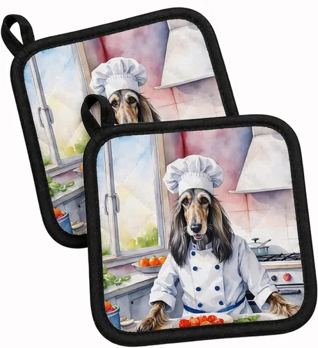 Vista 21 de Caroline's Treasures Coton de Tulear El Chef Par de Agarraderas de Ollas de Cocina Resistentes al Calor Juegos de Agarraderas de Ollas Almohadillas