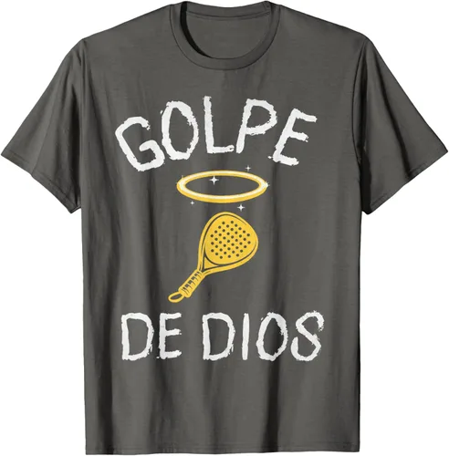 Vista 41 de Golpe De Dios Padel Player Sport in Spanish En Espanol Men's T-Shirt