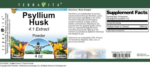 Vista 3 de Polvo de extracto de cáscara de psyllium 4:1 (4 oz, ZIN: 520087) - Paquete de 3