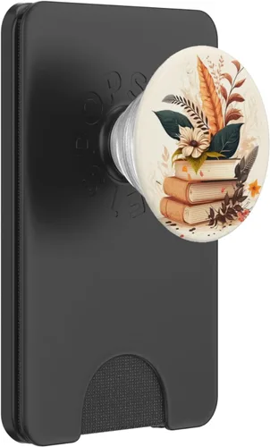 Vista 7 de amante de los libros biblioteca de lectura linda lectura PopSockets intercambiable PopGrip