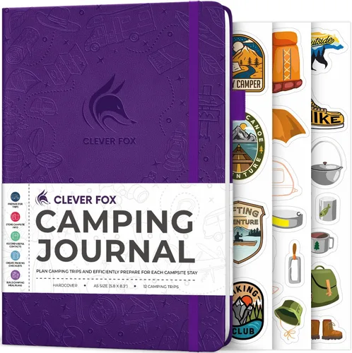 Vista 12 de Clever Fox CF Camping Journal (Amber Yellow, Pocket (3.7'' x 5.6''))