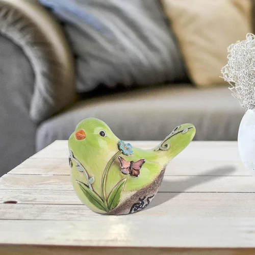 Vista 3 de KLKCMS Mini figuras en miniatura de animales de pájaros, escultura coleccionable, estatua de pájaro de resina, adorno para exteriores, hogar