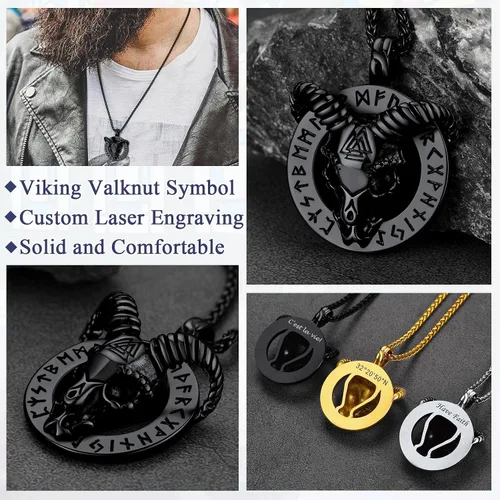 Vista 5 de FaithHeart Leviathan Satanic Brimstone Cross Necklace, Gold Plated Stainless Steel Satan Church Jewelry, Alchemical Symbol for Brimstone Pendant