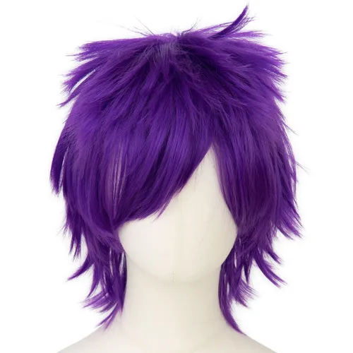 Vista 16 de Modernfairy Dark Orange Wig Short Anime Halloween Wigs for Men Women