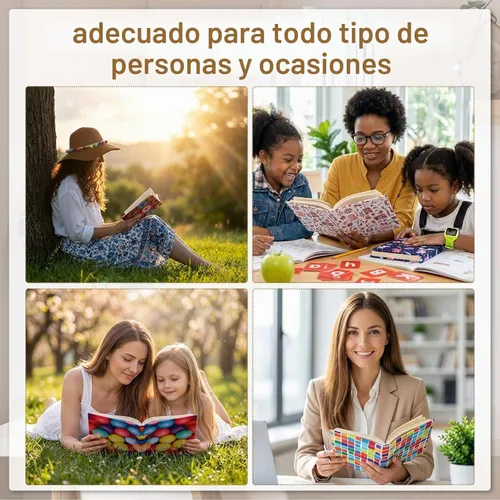 Vista 7 de Teling Paquete de 9 fundas elásticas para libros, fundas de tela jumbo para libros de texto de tapa dura, reutilizables, lavables, suministros