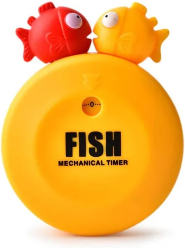 Vista 10 de Temporizadores de maquinaria Bobofish de dibujos animados de 60 minutos mecánico para cocina, reloj con alarma fuerte, contadores de alarma manual