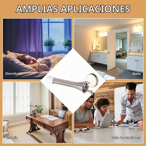 Vista 6 de Sadnyy 60 topes de puerta de resorte con puntas de goma a prueba de óxido, 3 pulgadas, flexible y resistente, tope de puerta de pared de resorte