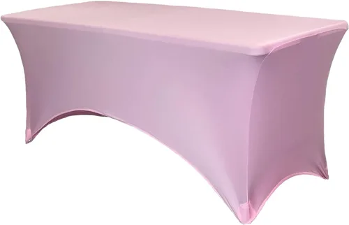 Vista 30 de YOUR CHAIR COVERS - Fundas rectangulares de elastano para mesas de 4 pies, manteles ajustados para eventos de boda, decoraciones de patio, tela Negro