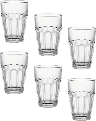 Vista 8 de Bormioli Rocco Rock Bar - Juego de 6 vasos de postre para helados, batidos o batidos, 12.5 onzas, transparente