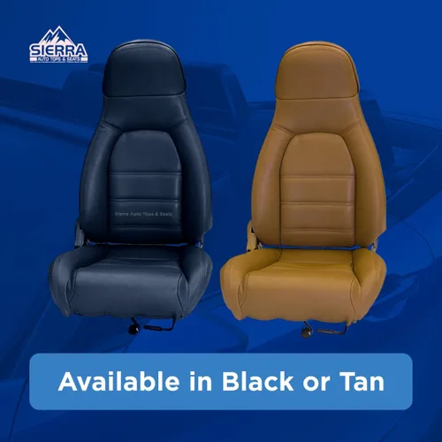 Vista 3 de Mazda Miata kit de funda para asiento delantero estándar 1990-1996 negro, piel de imitación