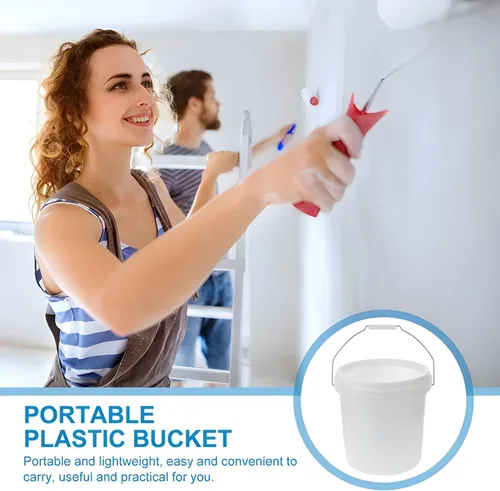 Vista 3 de ATERET Balde Blanco de 2 Galones Solo - Cubetas Multiusos - Grado Alimenticio - Fabricado en EE.UU. - Plástico Libre de BPA (Paquete de 3)