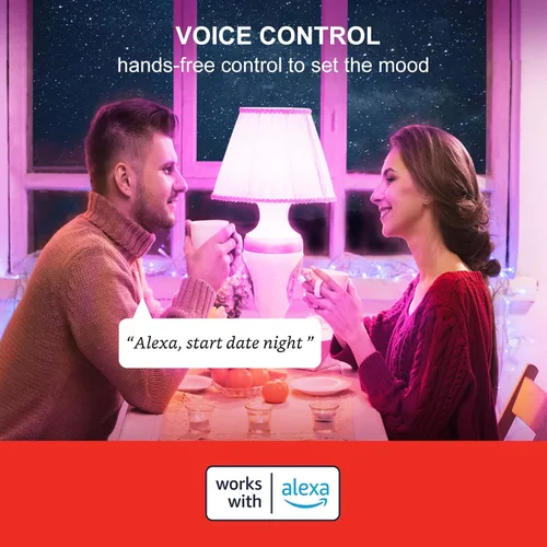 Vista 3 de Sengled Bombilla Alexa equivalente a 100 vatios con malla Bluetooth que cambia de color, bombillas inteligentes que funcionan solo con Alexa