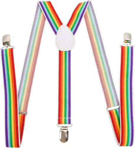 Vista 3 de Unisex tirantes y pajarita Combo Set (Arco iris)