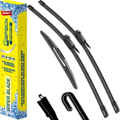 Vista 28 de GSPSCN 2 limpiaparabrisas de repuesto para Cooper R55, R56, R57, 2013, 2014, 2015, 19 + 18 pulgadas (juego de 2)