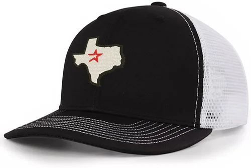 Vista 13 de Houston Texas Gorras De Camionero De Malla Personalizadas Gorras Unisex Bordadas Gorras Negro