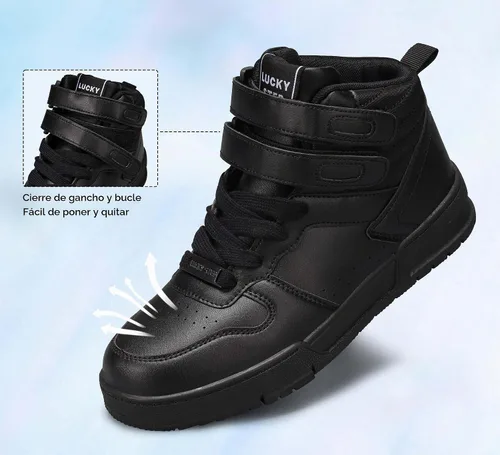 Vista 4 de LUCKY STEP - Botas altas de moda para mujer Todo negro