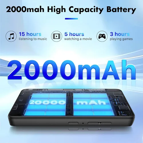 Vista 5 de Reproductor MP3 inteligente de 80 GB con Bluetooth y WiFi, pantalla táctil KeenPlus MP4 de 4.0 pulgadas y Android 13 compatible con las últimas