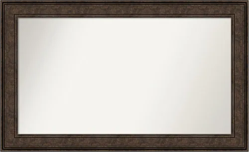 Vista 964 de Amanti Art Espejo de pared personalizado no biselado (25 x 25 pulgadas), marco de bronce acentuado, varios tamaños personalizados, espejo de baño