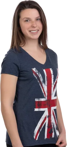 Vista 2 de Bandera de la Unión Jack Reino Unido Reino Unido Gran Bretaña mujeres británicas camiseta camiseta camiseta