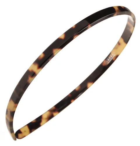 Vista 7 de Diadema marrón para mujer, France Luxe de 1/4 de pulgada, ultracómoda, delgada, África, ajuste flexible con dientes suaves antideslizantes, sujeción