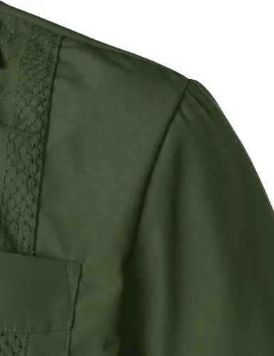 Vista 6 de VATPAVE - Camisas de manga corta con botones estilo guayabera cubana para hombre