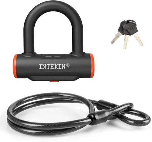 Vista 10 de Bike U Lock Heavy Duty Bike Lock Bicycle Lock, 16mm U Lock and 3ft / 5ft / 6ft Length Security Cable with Sturdy Mounting Bracket for Bicycle