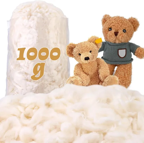 Vista 9 de ZXIIXZ 200g/0.44lb de Relleno de Algodón, (7oz-4.4 lb) Relleno Natural de Algodón para Animales de Crochet de Peluche, Relleno de Fibra Premium