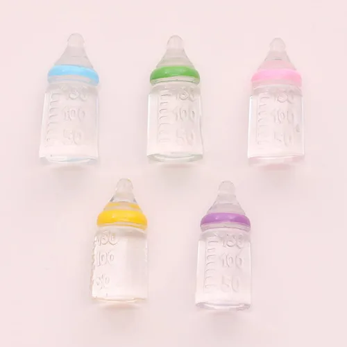 Vista 8 de 30 Uds. Miniatura Baby Shower Favores Mini Biberón Plástico Baby Bottle Candy Bottle Boy Girl Recién Nacido Bebé Bautismo Decoración Fiesta
