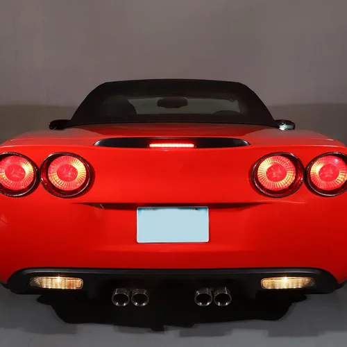 Vista 7 de Anillo de moldura de luz trasera para Chevy Corvette C6 2005-2013, embellecedor de bisel de la luz trasera, cubierta de la luz trasera del maletero