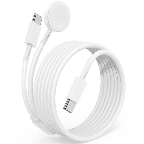 Vista 14 de Cable de carga rápida USB C a C de 3 pies, cable de carga tipo C a USB C para iPhone 17 Pro Max/17 Air/16 Pro/15 Plus, MacBook Pro USB C a C - Blanco