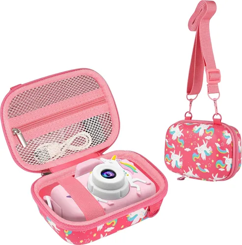 Vista 19 de Leayjeen Funda para cámara para niños compatible con OUTUVAS/Goopow/Mgaolo/HOOMOON/Juguetes de cámara para niños y videocámara digital para niños